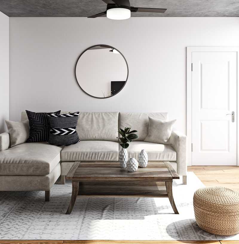 Coastal, Farmhouse Living Room Design by Havenly Interior Designer Waleska