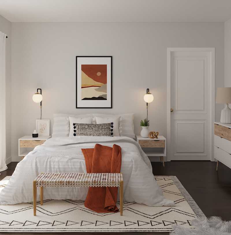 Bohemian, Midcentury Modern, Scandinavian Bedroom Design by Havenly Interior Designer Andrea