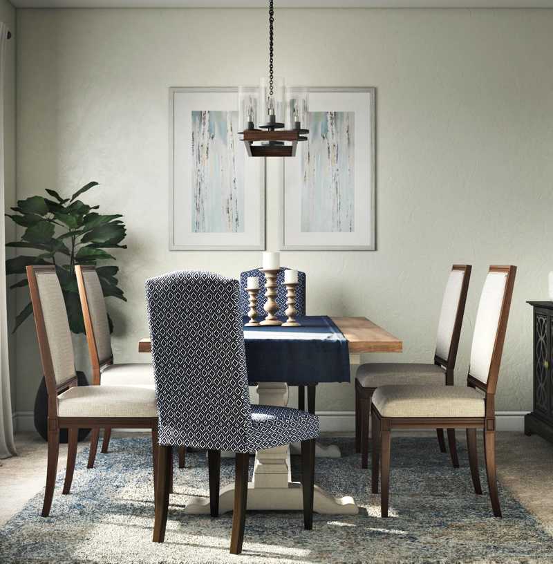 Modern, Glam, Rustic Dining Room Design by Havenly Interior Designer Laura