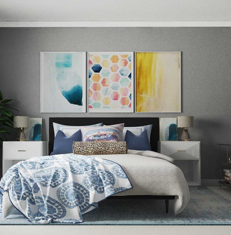 Modern, Eclectic, Bohemian Bedroom Design by Havenly Interior Designer Sheyna