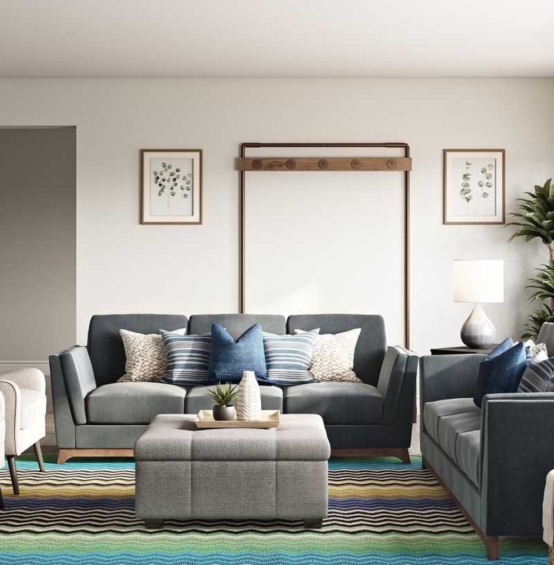 Modern, Minimal Living Room Design by Havenly Interior Designer Laura