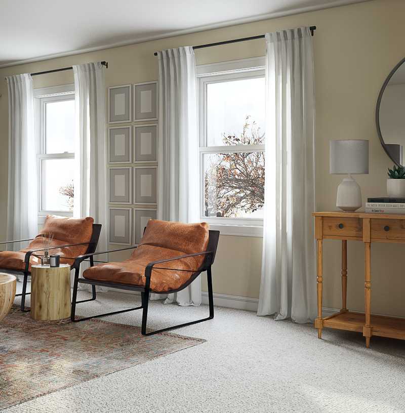 Farmhouse, Rustic, Transitional Living Room Design by Havenly Interior Designer Brindee