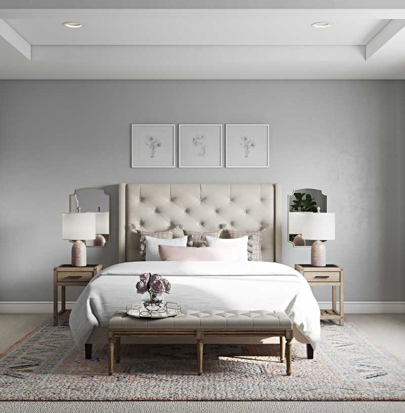 Farmhouse, Transitional Bedroom Design by Havenly Interior Designer Brittney