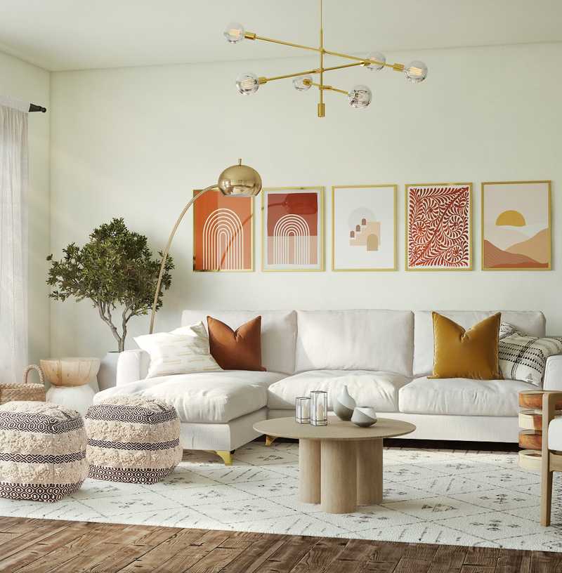 Eclectic, Bohemian Living Room Design by Havenly Interior Designer Ghianella