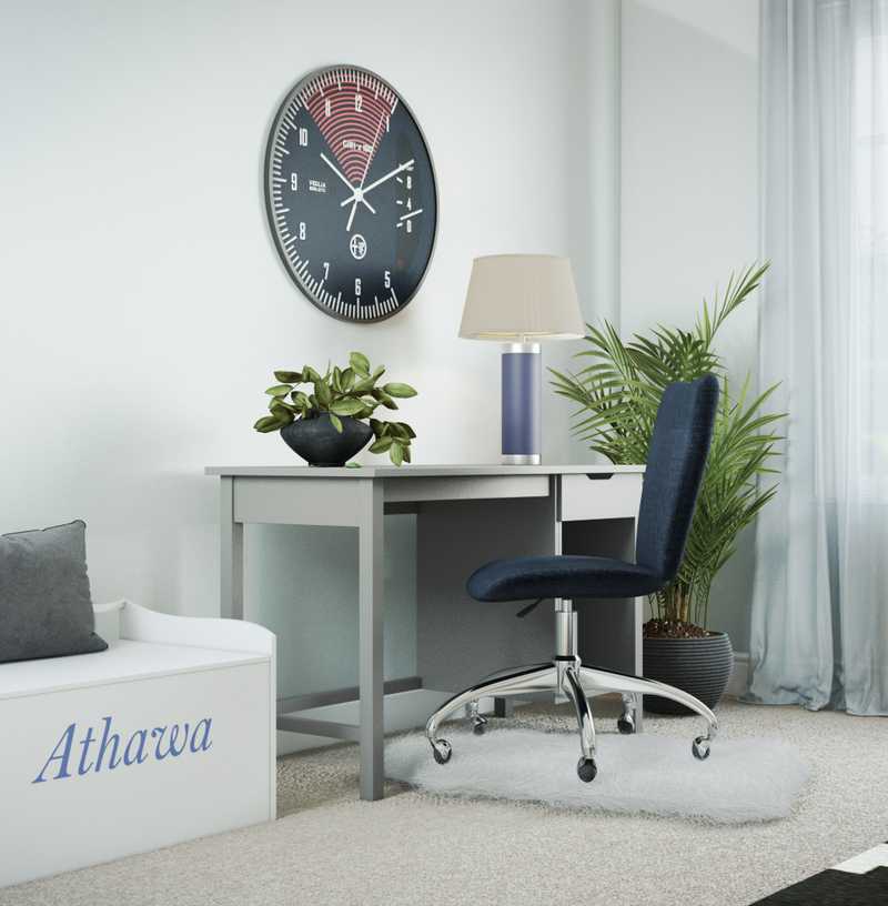 Contemporary, Midcentury Modern Bedroom Design by Havenly Interior Designer Lilly