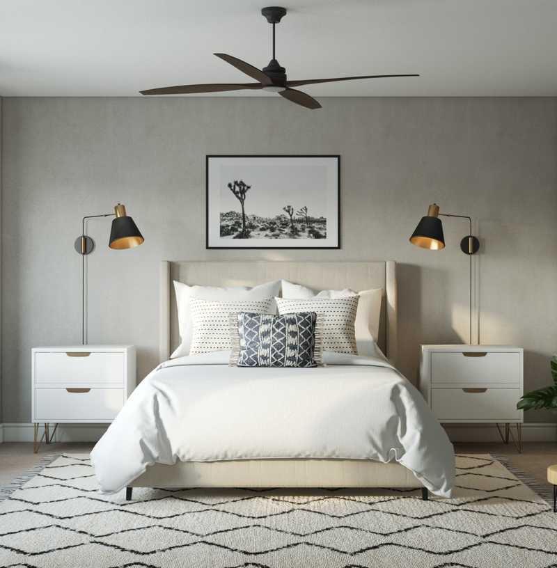 Bohemian, Scandinavian Bedroom Design by Havenly Interior Designer Sophia