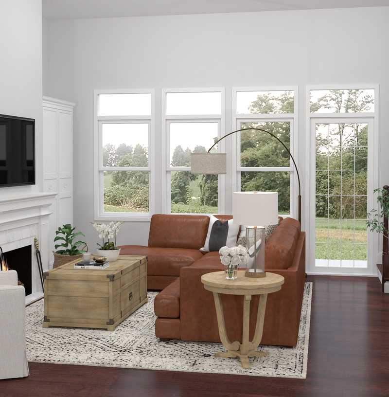 Classic Contemporary Living Room Design by Havenly Interior Designer Kelsey