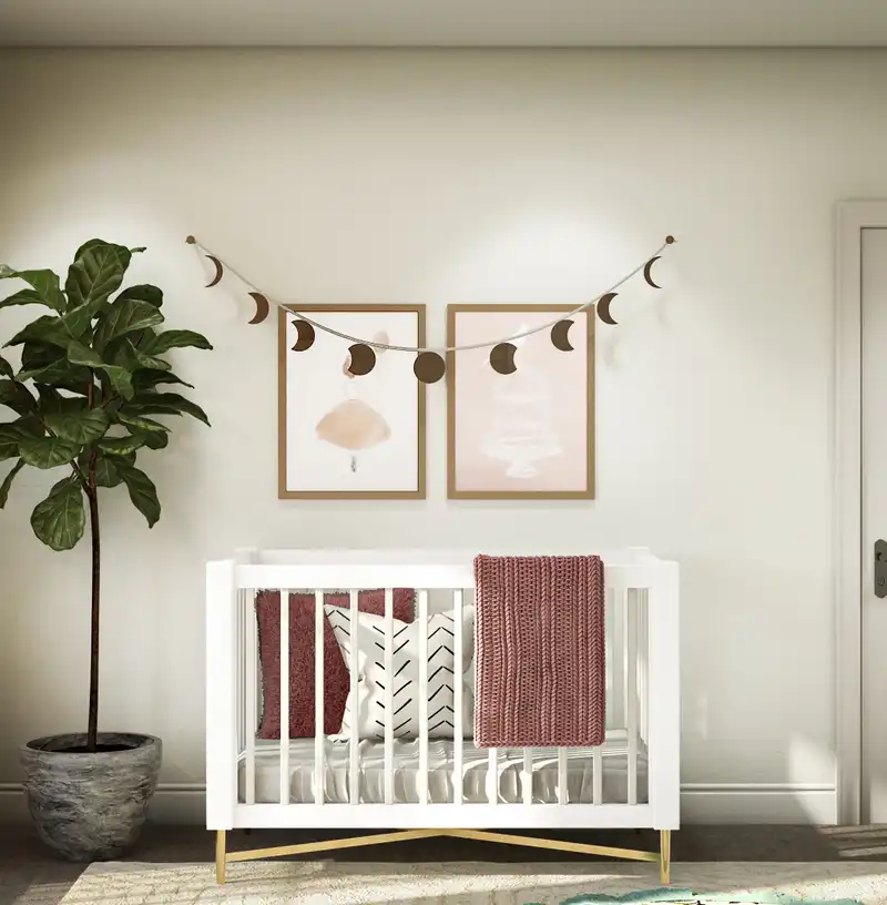 Bohemian, Midcentury Modern, Scandinavian Nursery Design by Havenly Interior Designer Kyla