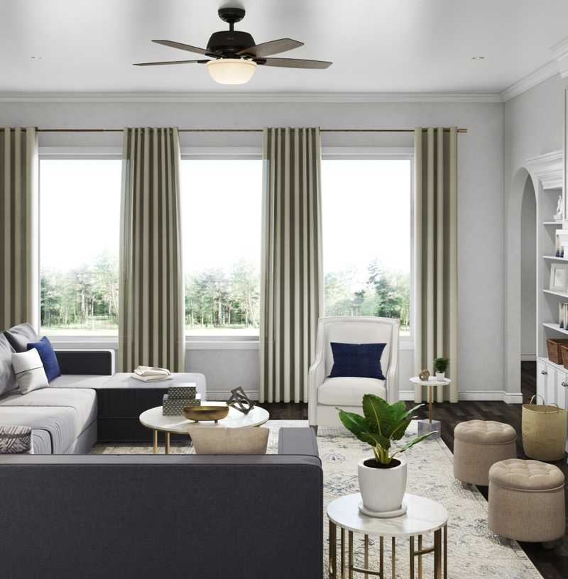 Modern, Farmhouse Living Room Design by Havenly Interior Designer Katie