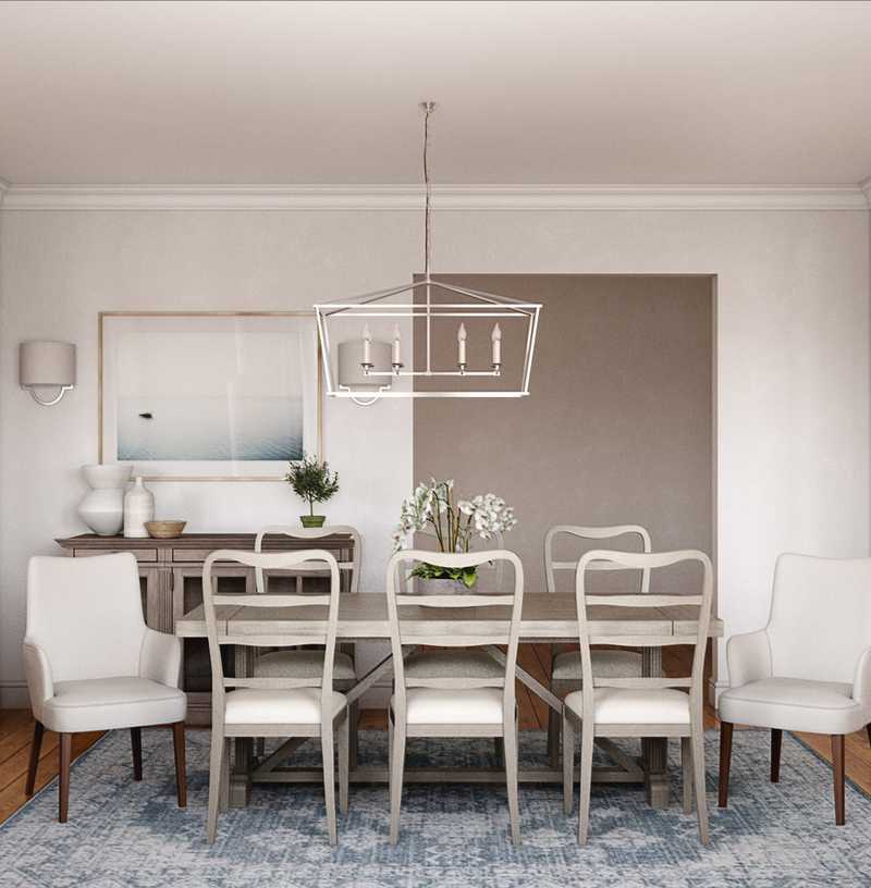 Coastal, Farmhouse Dining Room Design by Havenly Interior Designer Christy