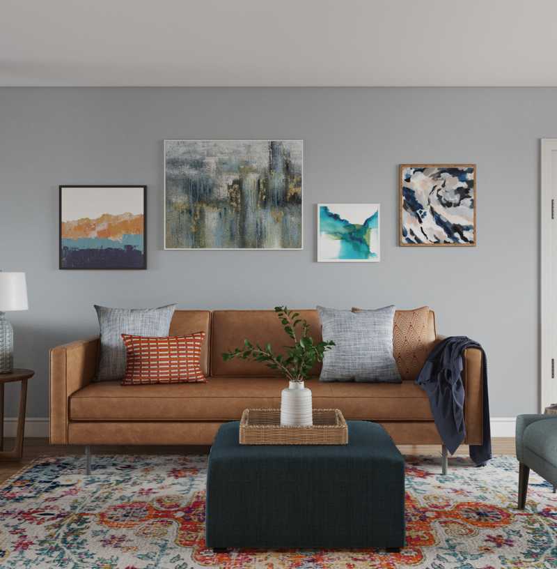 Eclectic Living Room Design by Havenly Interior Designer Marty