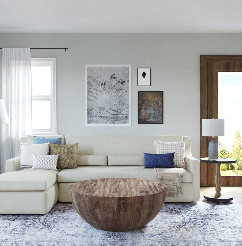 Traditional, Rustic Living Room Design by Havenly Interior Designer Alexis