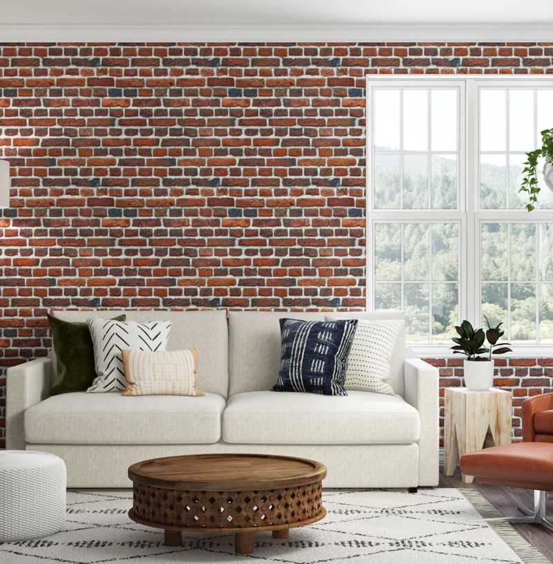 Bohemian Living Room Design by Havenly Interior Designer Ella