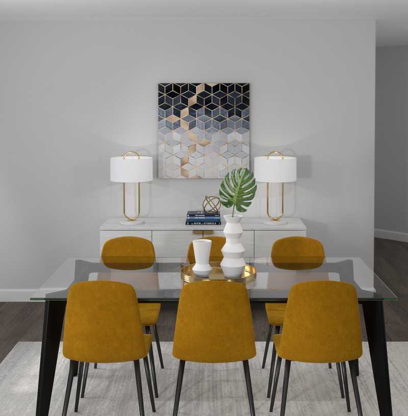 Modern, Midcentury Modern Dining Room Design by Havenly Interior Designer Waleska