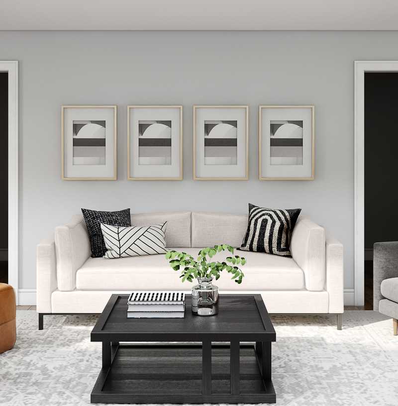 Contemporary, Modern, Rustic Living Room Design by Havenly Interior Designer Hannah