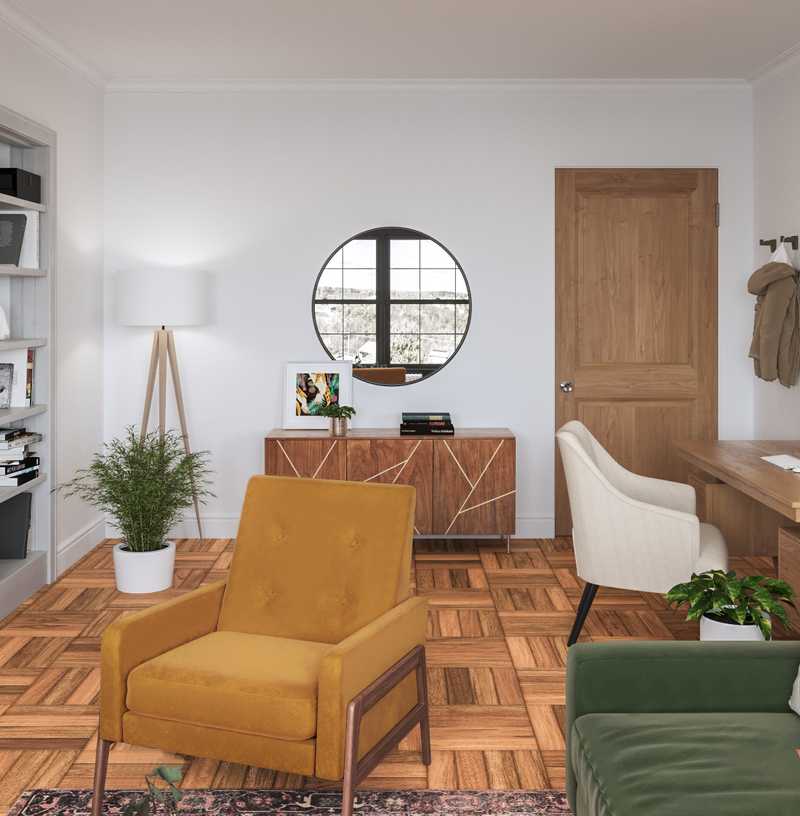 Eclectic, Midcentury Modern Living Room Design by Havenly Interior Designer Nicolle