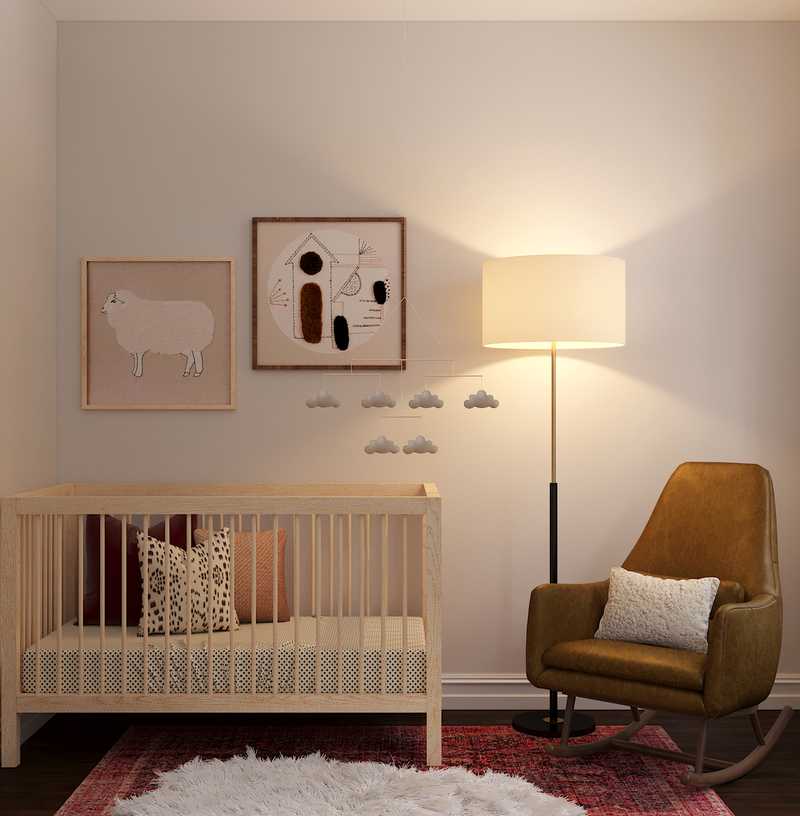 Bohemian, Scandinavian Nursery Design by Havenly Interior Designer Melissa