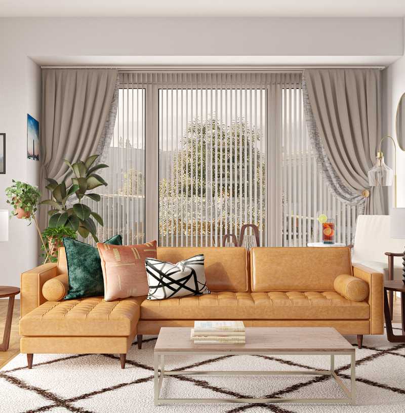 Modern, Glam, Midcentury Modern Living Room Design by Havenly Interior Designer Dani