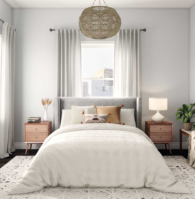 Bohemian, Midcentury Modern Bedroom Design by Havenly Interior Designer Saba