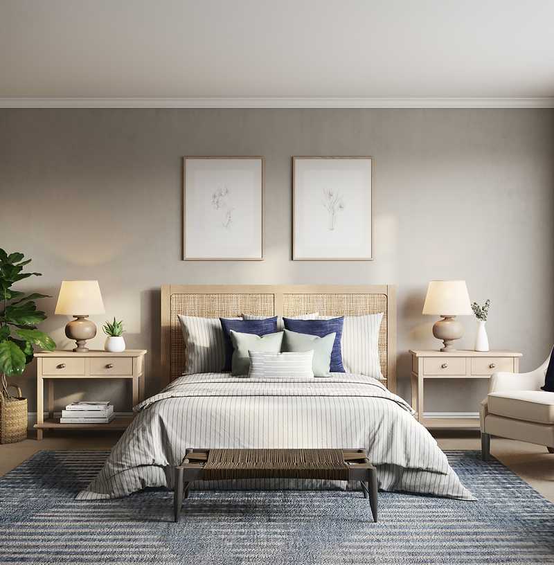Classic, Coastal, Transitional Bedroom Design by Havenly Interior Designer Laura