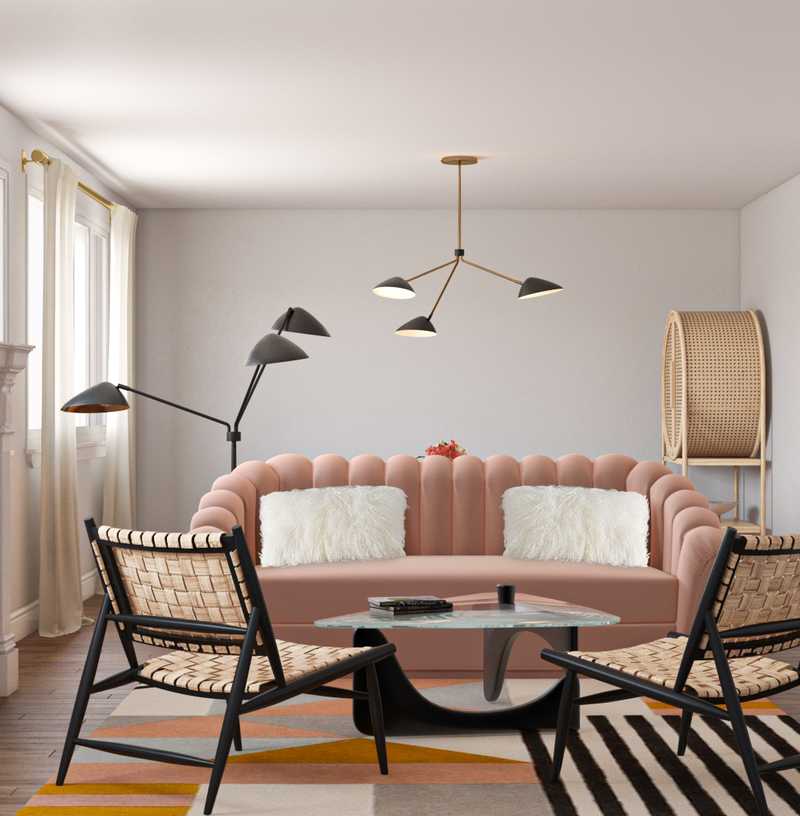 Modern, Eclectic, Bohemian, Minimal, Scandinavian Living Room Design by Havenly Interior Designer Shalene