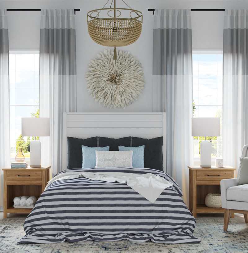 Coastal, Farmhouse Bedroom Design by Havenly Interior Designer Amanda