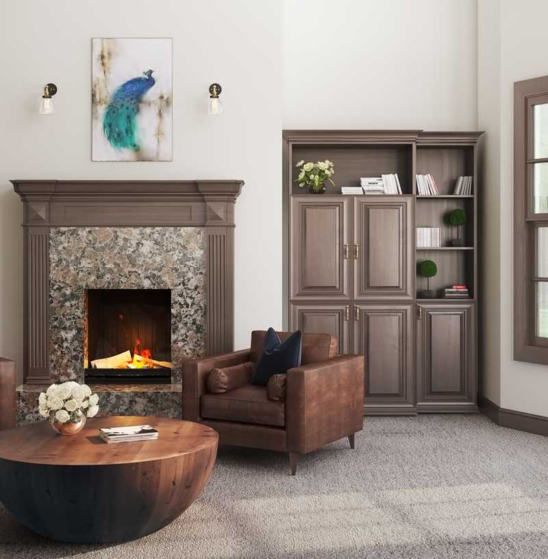 Modern, Classic, Glam, Rustic Living Room Design by Havenly Interior Designer Amelia