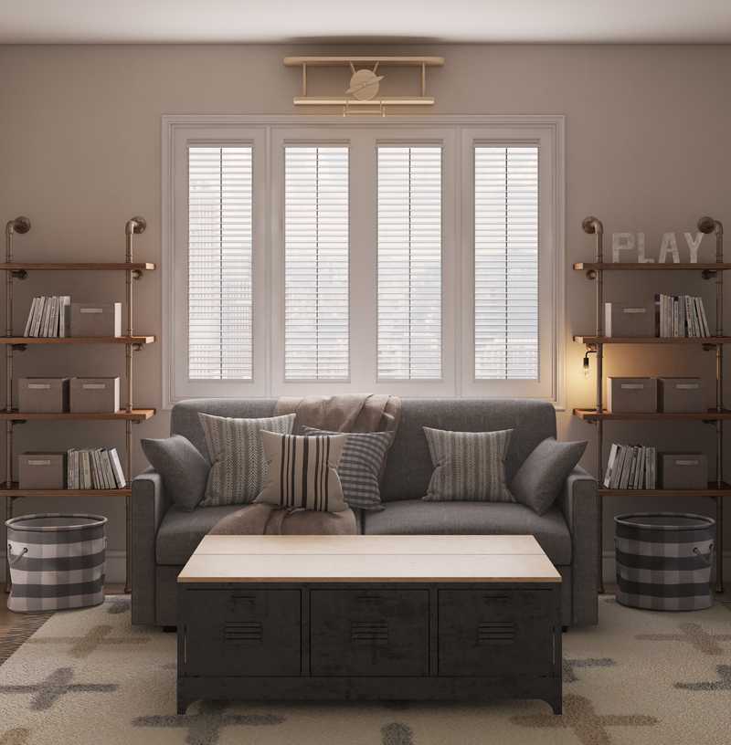 Industrial, Farmhouse, Rustic, Transitional Bedroom Design by Havenly Interior Designer Stacy