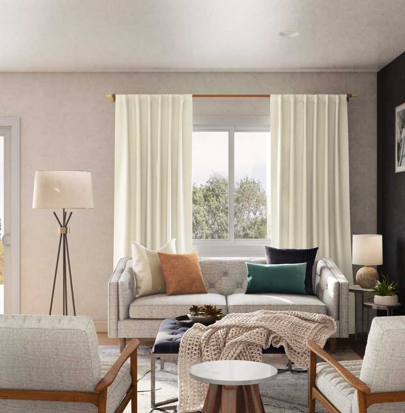 Modern, Eclectic, Bohemian Living Room Design by Havenly Interior Designer Emily