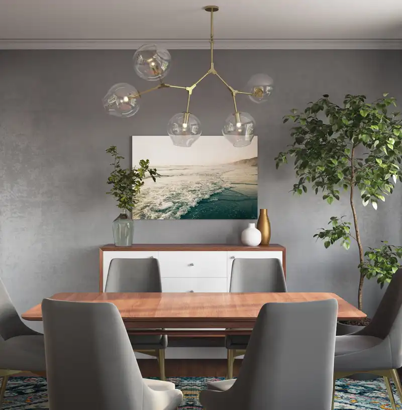 Eclectic, Bohemian, Midcentury Modern, Preppy Dining Room Design by Havenly Interior Designer Heather