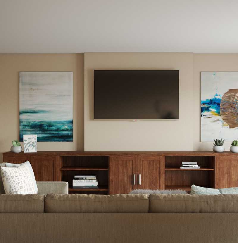 Coastal Living Room Design by Havenly Interior Designer Junya