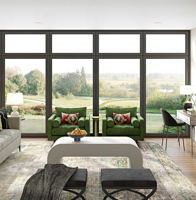 Contemporary, Modern, Glam Living Room Design by Havenly Interior Designer Dani