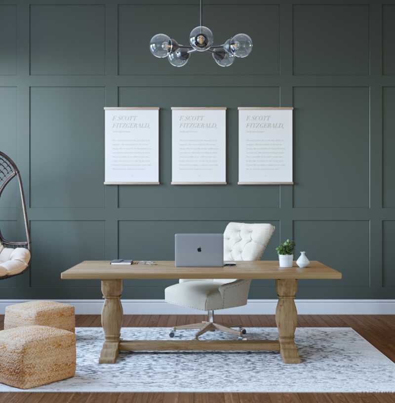 Minimal, Scandinavian Office Design by Havenly Interior Designer Samantha