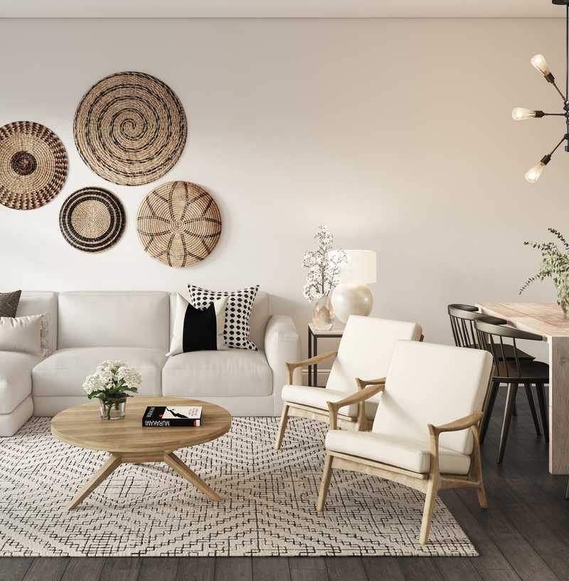 Eclectic, Minimal Living Room Design by Havenly Interior Designer Kelcy
