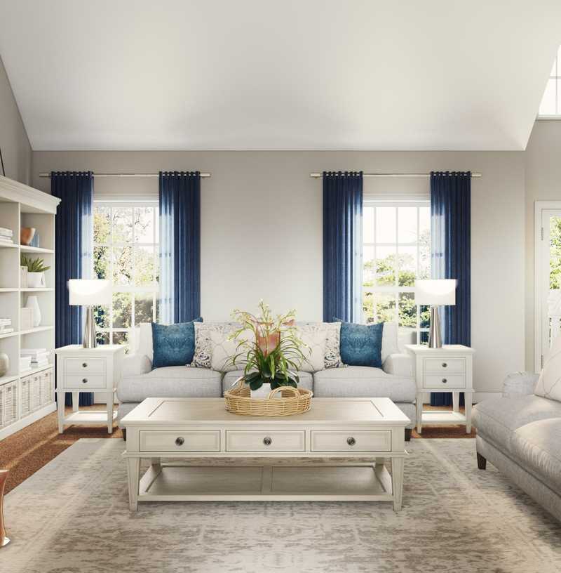 Classic, Farmhouse Living Room Design by Havenly Interior Designer Liliana