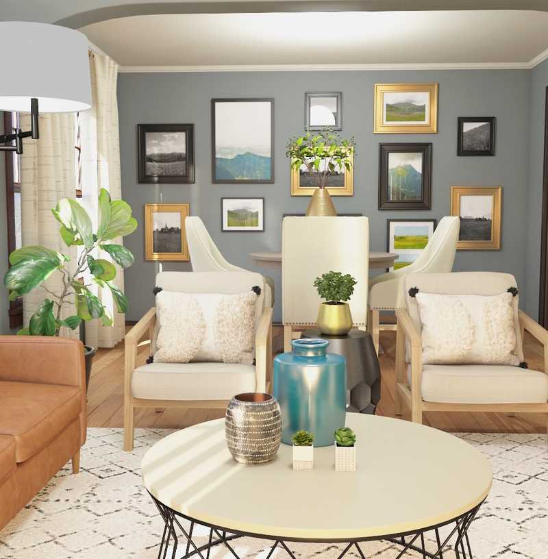 Eclectic, Bohemian, Transitional, Global Living Room Design by Havenly Interior Designer Lyndsi