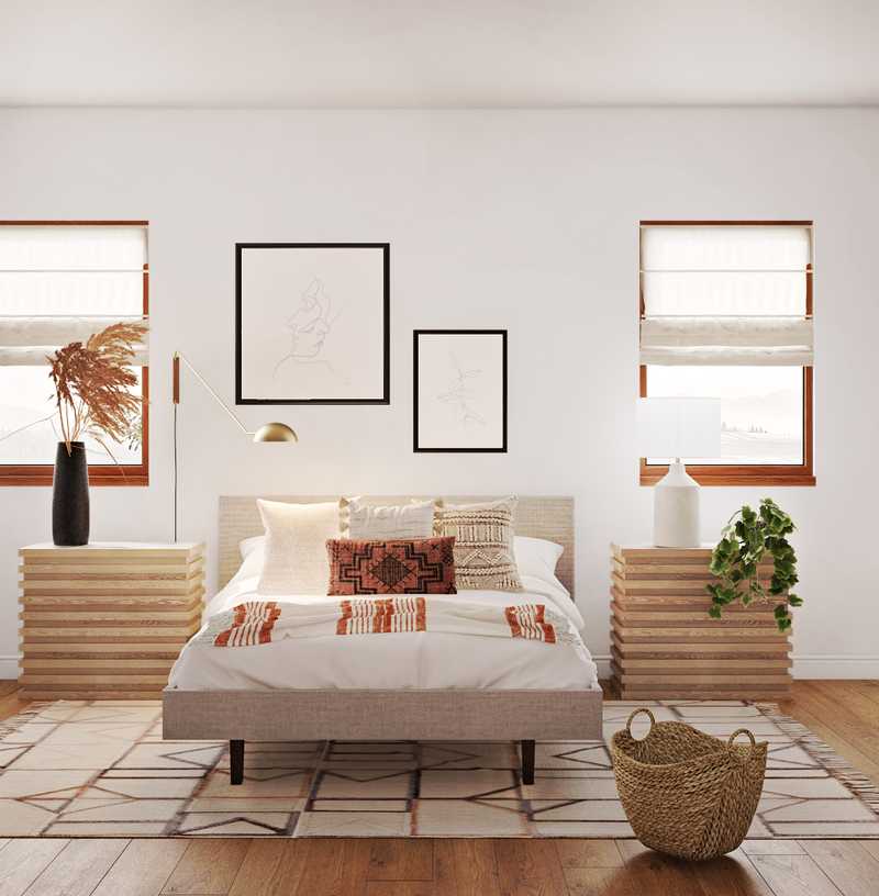 Bohemian, Rustic Bedroom Design by Havenly Interior Designer Wendy