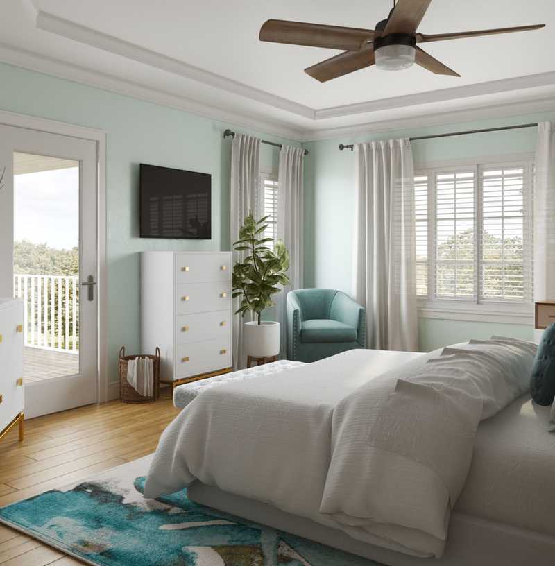 Contemporary, Bohemian, Coastal Bedroom Design by Havenly Interior Designer Paige