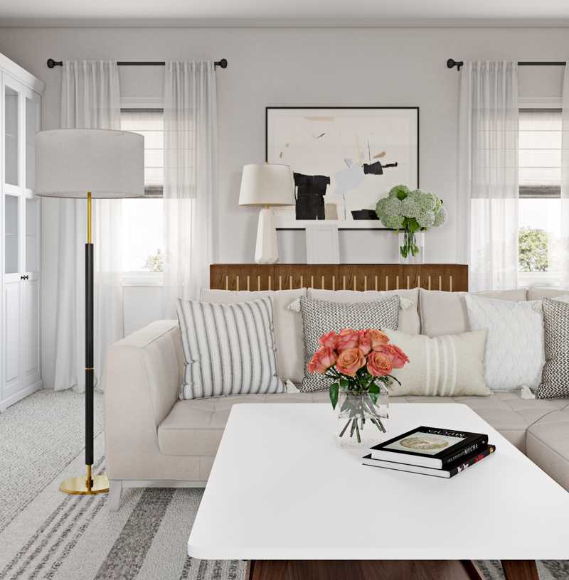 Contemporary, Classic Living Room Design by Havenly Interior Designer Pooja