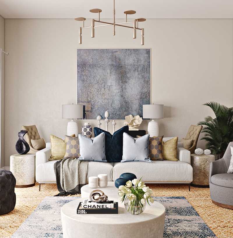 Contemporary, Transitional Living Room Design by Havenly Interior Designer Melisa