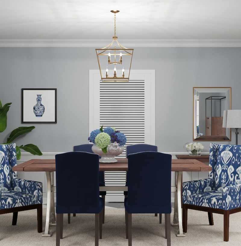 Coastal Dining Room Design by Havenly Interior Designer Rachel