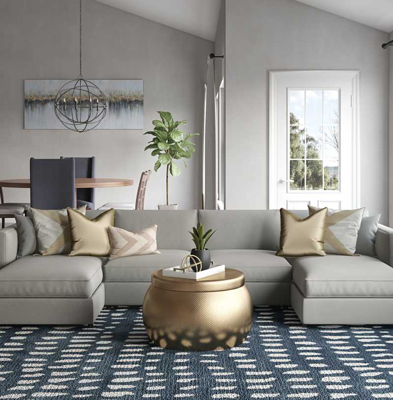 Modern, Eclectic Living Room Design by Havenly Interior Designer Lindsay