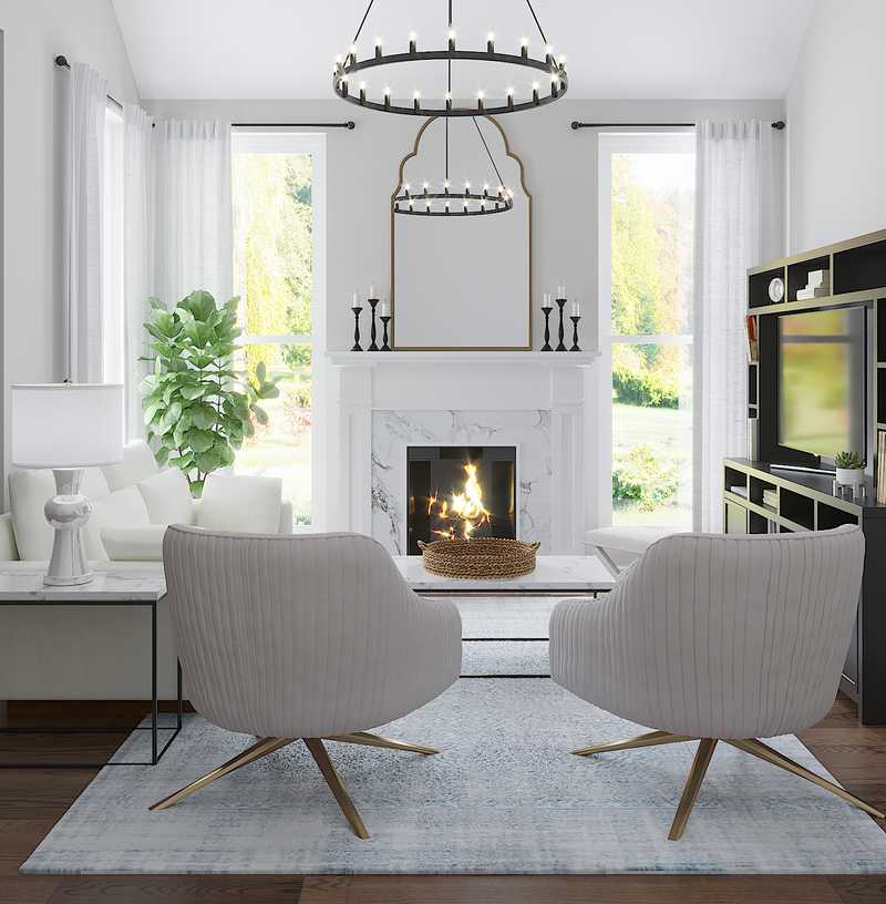 Transitional Living Room Design by Havenly Interior Designer Paige