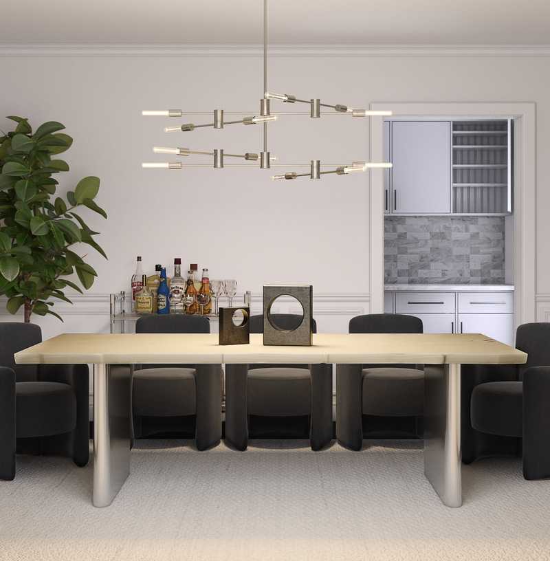 Contemporary, Modern, Minimal Dining Room Design by Havenly Interior Designer Autumn