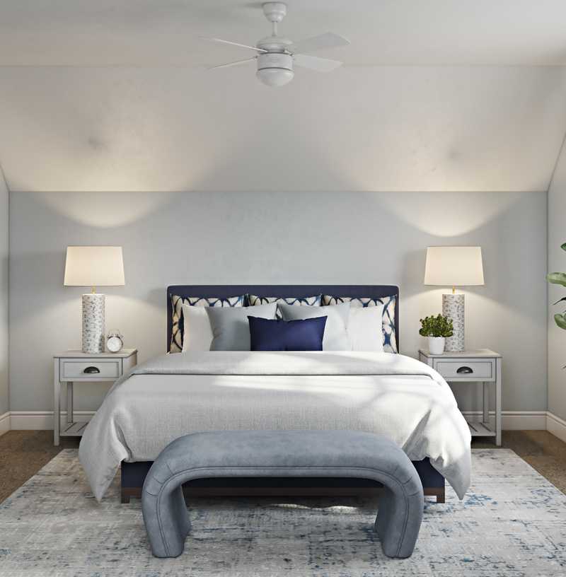 Classic, Coastal, Preppy Bedroom Design by Havenly Interior Designer Lisa