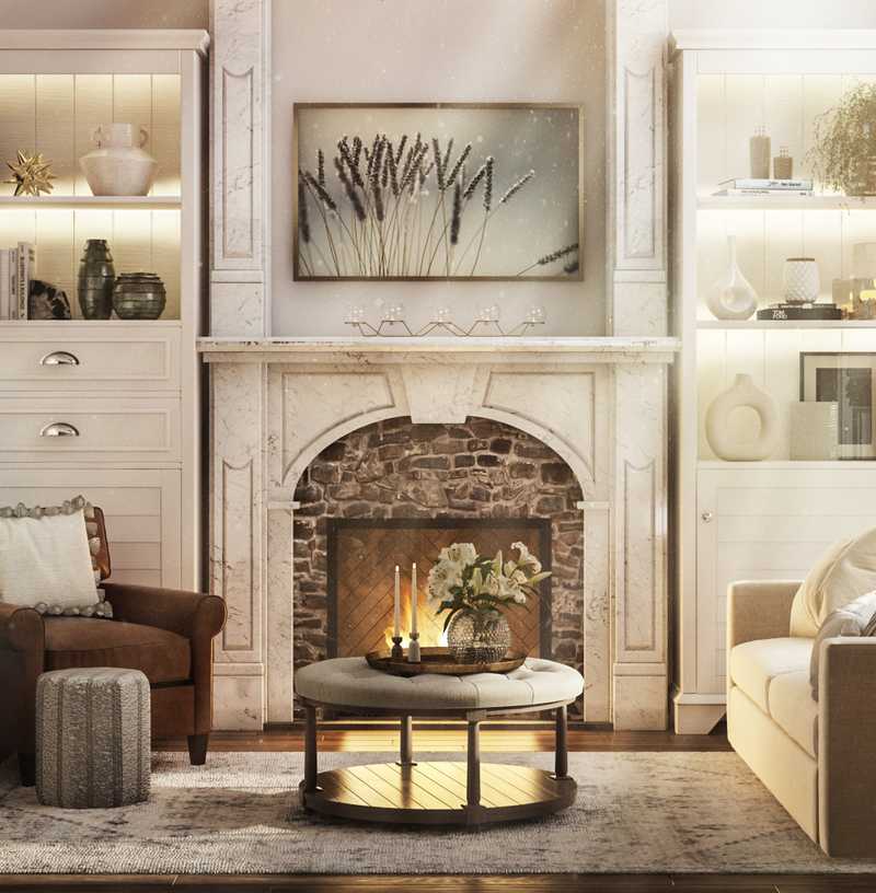 Modern, Bohemian, Transitional Living Room Design by Havenly Interior Designer Fendy