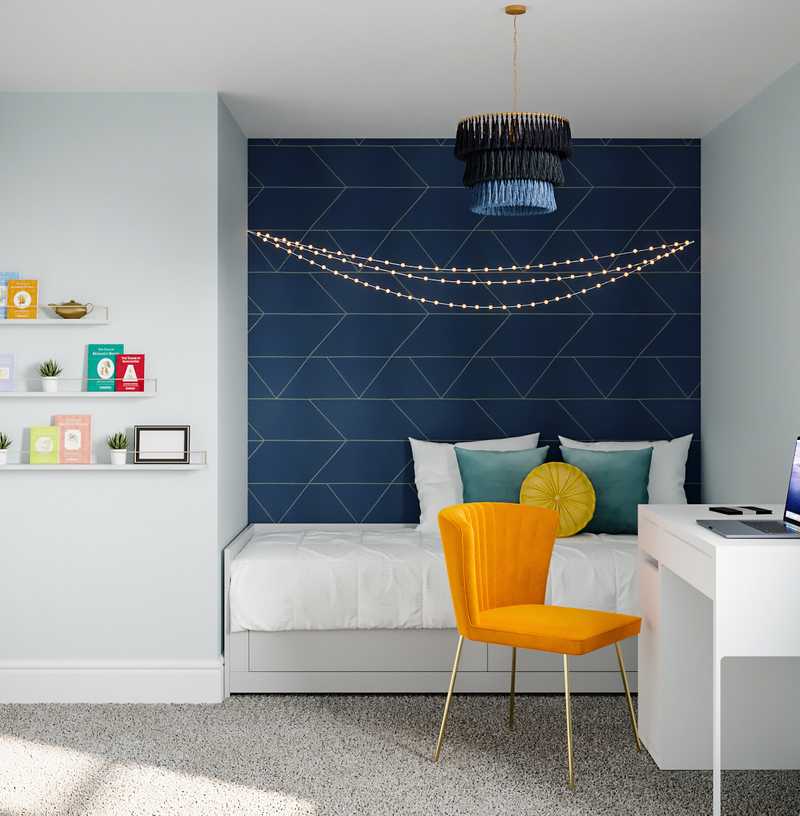 Modern, Bohemian Bedroom Design by Havenly Interior Designer Amairani