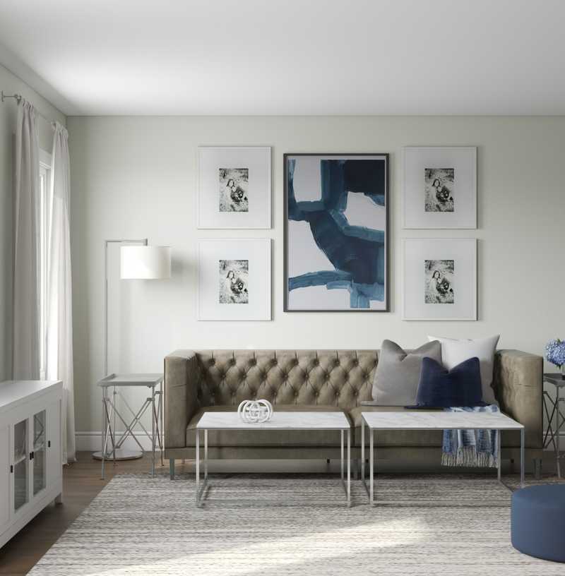 Contemporary, Modern Living Room Design by Havenly Interior Designer Lisa