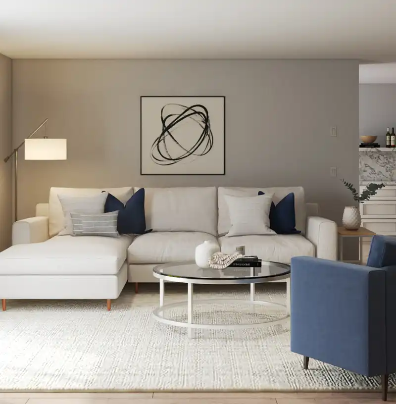 Contemporary, Minimal, Scandinavian Living Room Design by Havenly Interior Designer Jodi