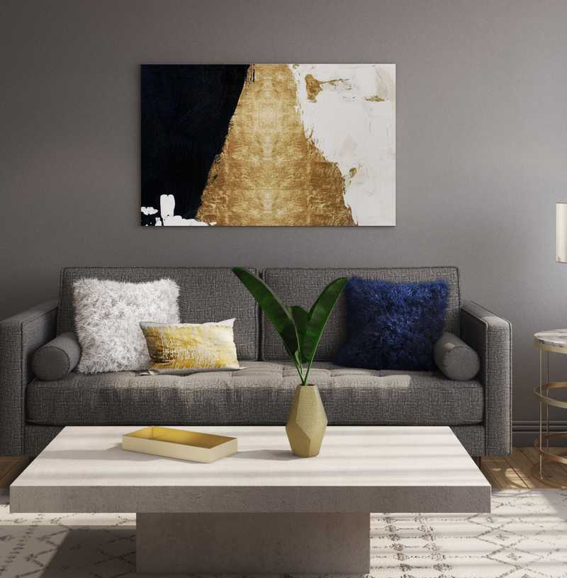 Modern, Glam Living Room Design by Havenly Interior Designer Hayley